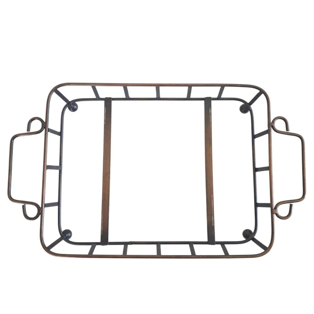 Casafina Bronze Metal Casserole Dish Tray Holder Carrier 12